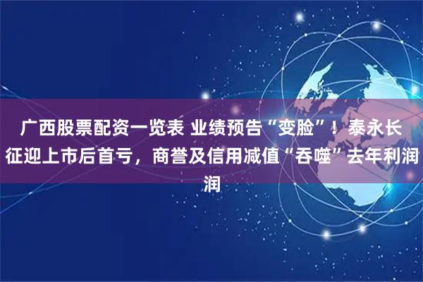 广西股票配资一览表 业绩预告“变脸”!泰永长征迎上市后首亏,商誉及信用减值“吞噬”去年利润